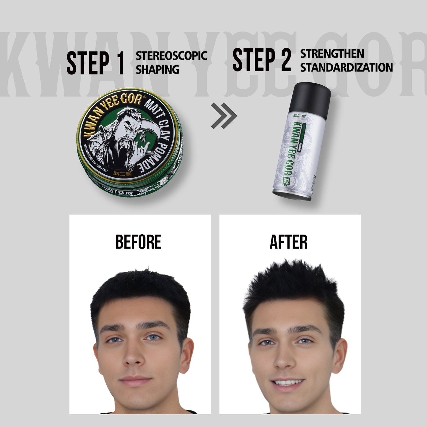 Matte Clay Pomade for Men – Strong Hold, Water-Based