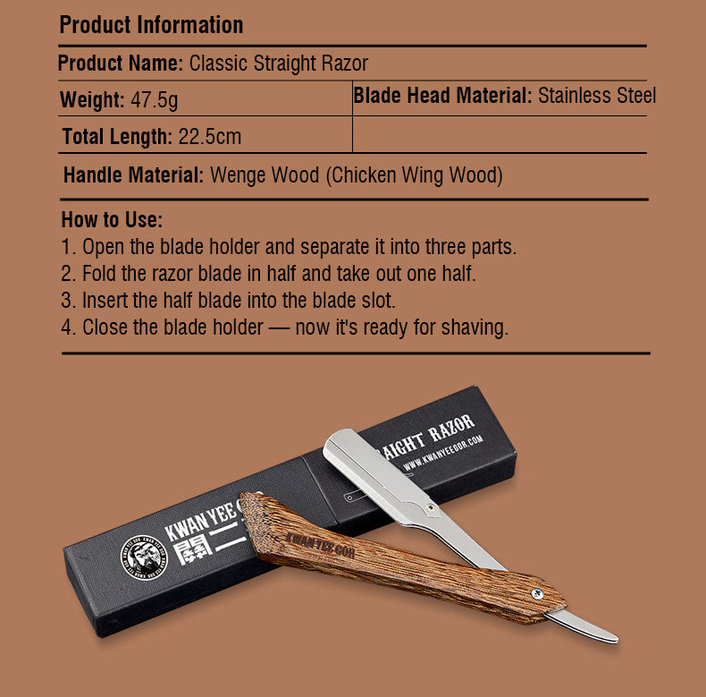 KWAN YEE GOR Straight Razor – Premium Straight Razor for Men - KWAN YEE GOR