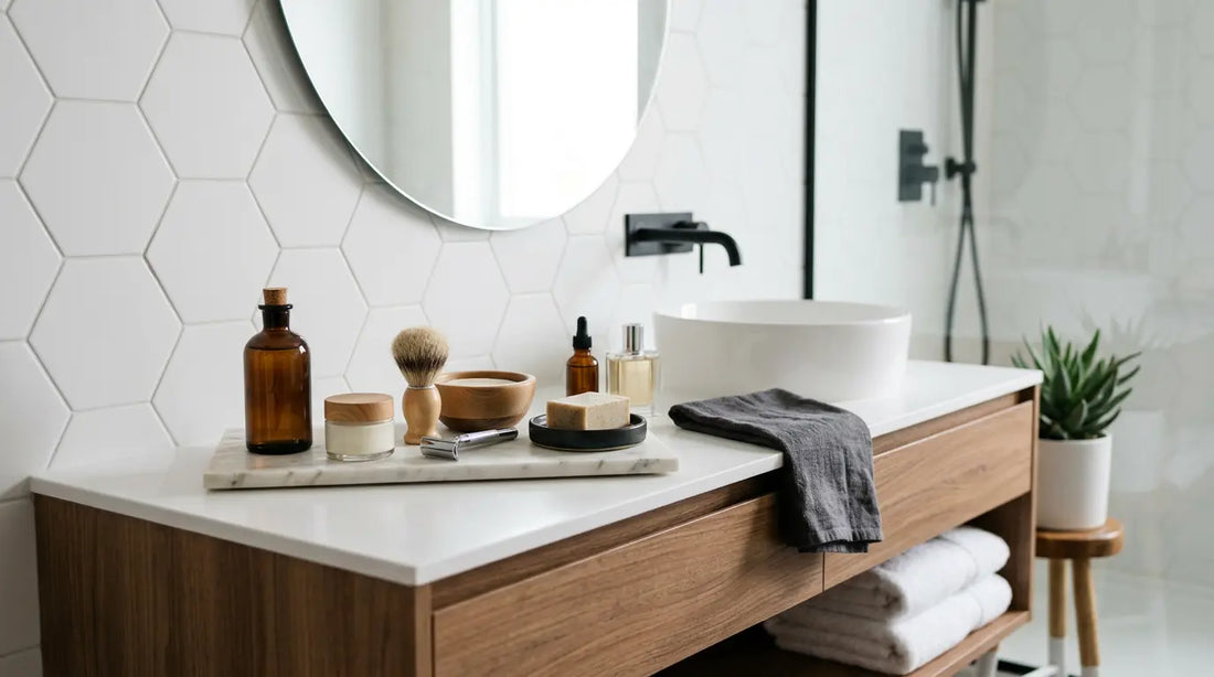 strong hold pomade - A Bathroom Storage System That Finally Works for Your Grooming Kit