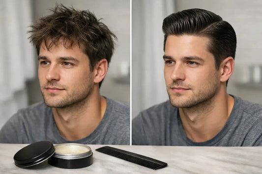 Before and After Hair Pomade Results