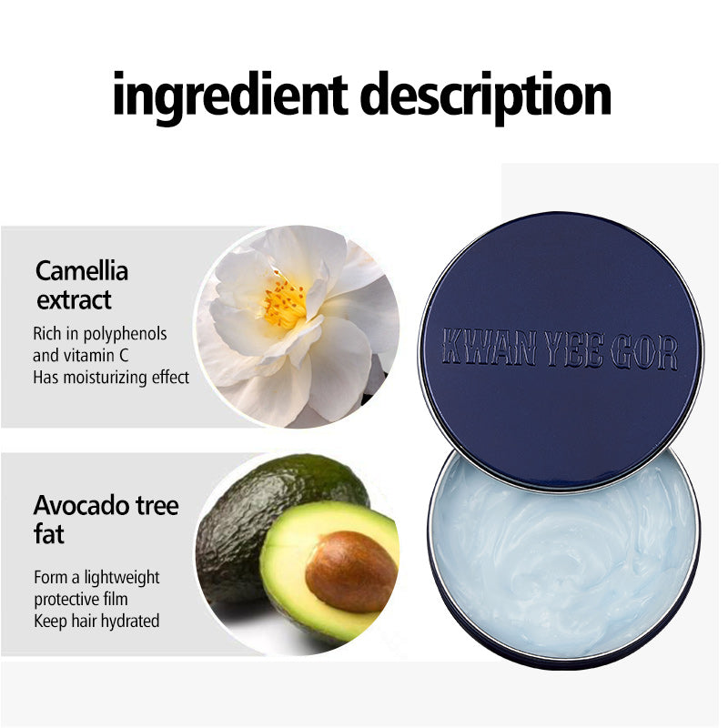 KWAN YEE GOR Cream Pomade | Hair Wax with Beeswax, Camellia & Shea Butter