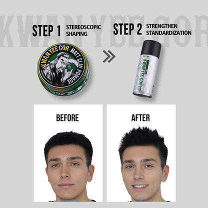Matte Clay Pomade for Men – Strong Hold, Water-Based