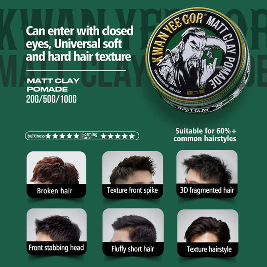 Kwan Yee Gor Matt Clay Pomade for Men - KWAN YEE GOR