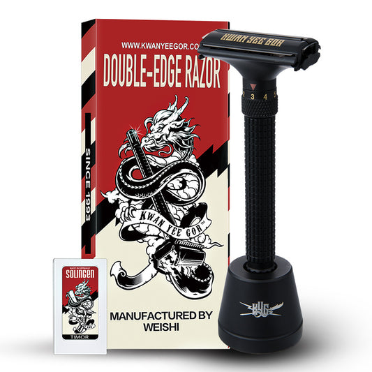 KWAN YEE GOR Safety Razor – Adjustable Brass Double-Edge Shaver