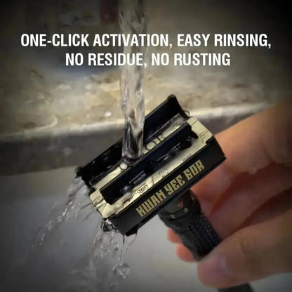 Full Brass Adjustable Safety Razor for Men | Butterfly Open & Long Handle | with 10 German Solingen Blades KWAN YEE GOR