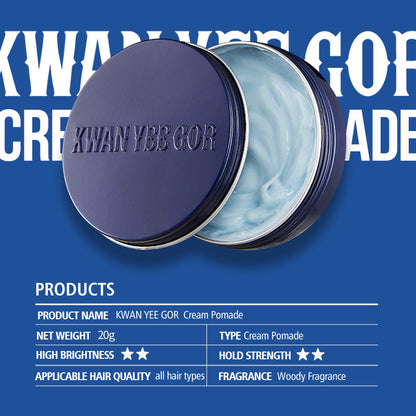 KWAN YEE GOR Cream Pomade | Hair Wax with Beeswax, Camellia & Shea Butter