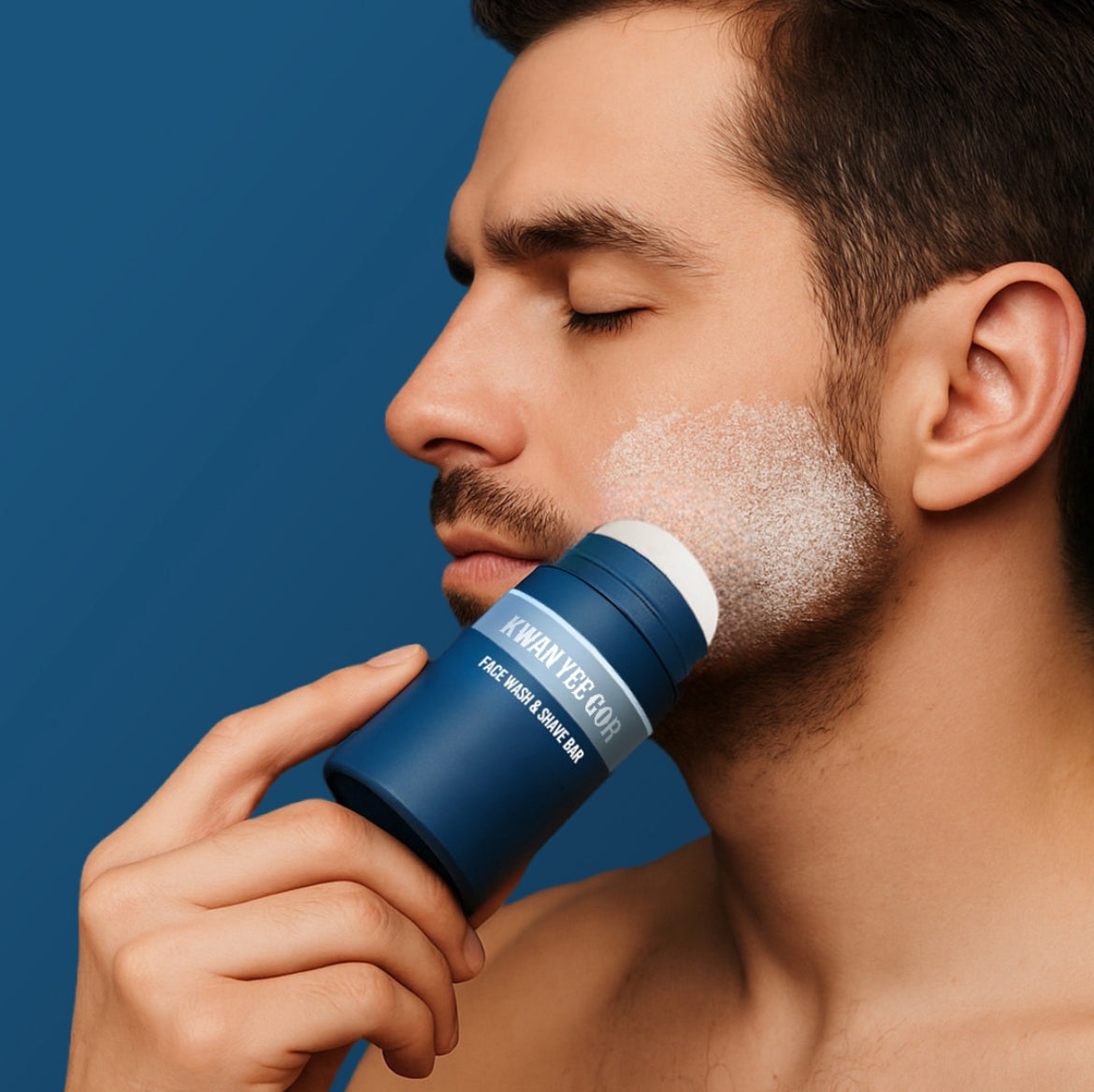 KWAN YEE GOR Premium 3-in-1 Shaving Soap, Face Wash & Cream