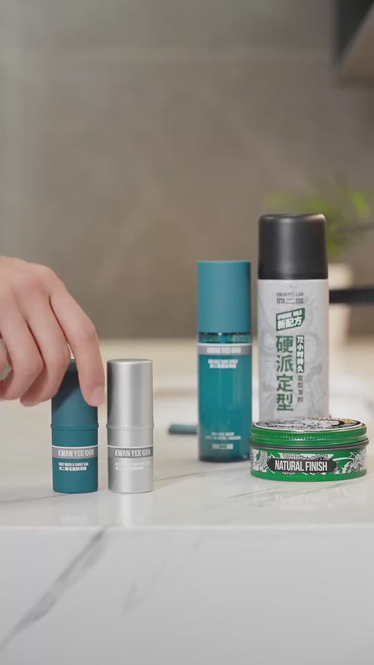 KWAN YEE GOR Premium 3-in-1 Shaving Soap, Face Wash & Cream